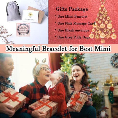 Shine River Christmas Gifts for Nana/Gigi/Mimi/Grandma Natural Moss Agate Bracelet Gifts Xmas Mothers Day Gifts in Saudi Arabia