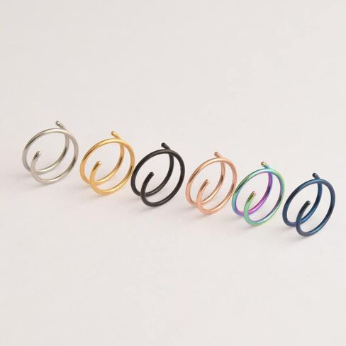 Vitaltyextracts 20G Stainless Steel Nose Rings Spiral Fake Nose Piercing kit, Double Nose Ring Hoop for Single Piercing for Women Girls in Saudi Arabia