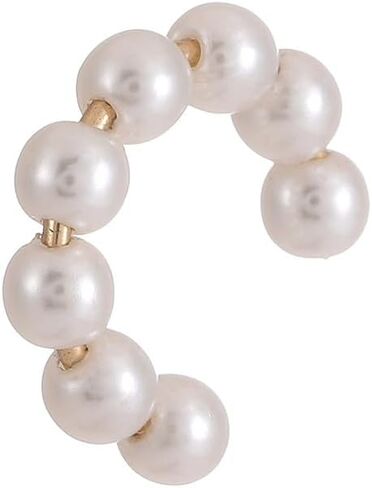 أصفاد أذن لؤلؤية للنساء غير مثقوبة من الغضروف، مشبك على الأقراط، مشبك على شكل غضروف حلزوني، أصفاد أذن قابلة للتعديل، هدايا مجوهرات للفتيات المراهقات in Kuwait