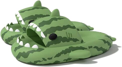 Zureto Shark Slides Unisex, Cute Rainbow Shark Slides Adult, Cloudy Sharks Slides for Women Mens in Saudi Arabia