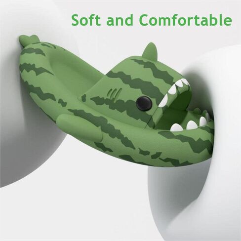 Zureto Shark Slides Unisex, Cute Rainbow Shark Slides Adult, Cloudy Sharks Slides for Women Mens in Saudi Arabia