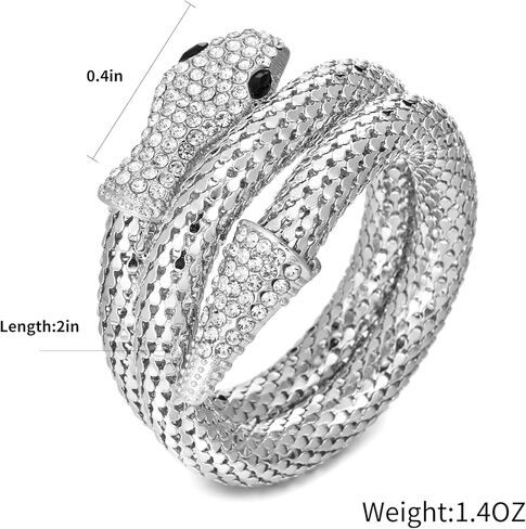 سوار ذراع الثعبان المرن القابل للانحناء من LUREME، سوار ذراع الثعبان قابل للتعديل للنساء (bl003559) in Kuwait