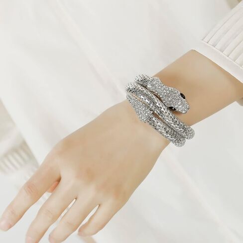 سوار ذراع الثعبان المرن القابل للانحناء من LUREME، سوار ذراع الثعبان قابل للتعديل للنساء (bl003559) in Kuwait