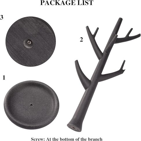 حامل عرض المجوهرات SZYRL، منظم تعليق على شكل برج شجرة لسوار القلادة والأقراط الحلقية، حامل شجرة المجوهرات مع صينية in Kuwait