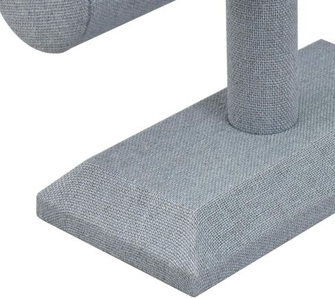 ايكي ديزاين مجموعة من قطعتين حامل اساور خشبي مغطى بالكتان لعرض المجوهرات والساعات والاساور والمجوهرات والاساور الحلقية وحامل الاساور الحلقية على شكل حرف T لتنظيم المنزل، رمادي داكن in Kuwait