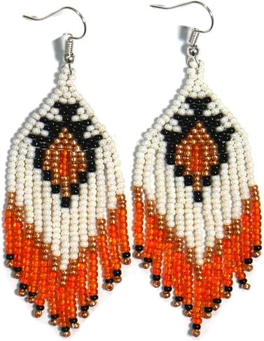 Tribal Beaded Earrings (Handmade) in Saudi Arabia