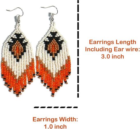Tribal Beaded Earrings (Handmade) in Saudi Arabia