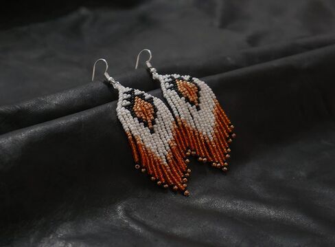 Tribal Beaded Earrings (Handmade) in Saudi Arabia