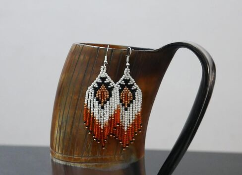 Tribal Beaded Earrings (Handmade) in Saudi Arabia