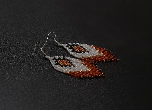 Tribal Beaded Earrings (Handmade) in Saudi Arabia