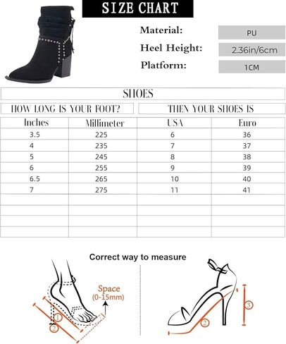 LALA IKAI Women's Fringe Ankle Boots Chunky Block Heel Studded Suede Booties Shoes With Rhinestones in Kuwait