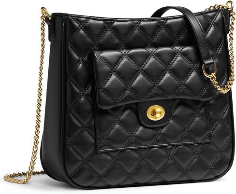 Vulkitty Crossbody Bag for Women, Quilted Crossbody Handbags Trendy Leather Purse Shoulder Bag with Adjustable Chain Strap in Saudi Arabia