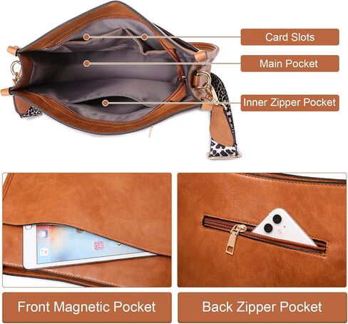 حقائب كروس كبيرة من Freie Liebe للنساء مع 3 قطع من الأشرطة الجلدية النباتية وحقائب الكتف in Kuwait