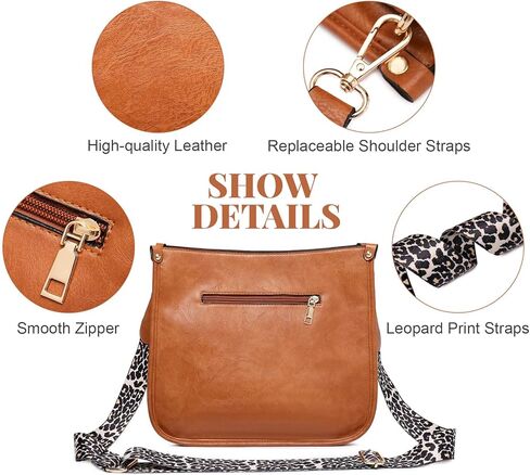 حقائب كروس كبيرة من Freie Liebe للنساء مع 3 قطع من الأشرطة الجلدية النباتية وحقائب الكتف in Kuwait