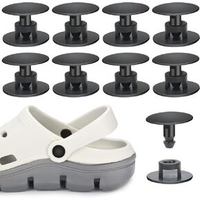 مسامير إصلاح أحذية الشاطئ العالمية، 8 مجموعات استبدال زر حزام للرجال والنساء أحذية الصيف (أسود) in Kuwait
