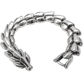 Ouroboros، سوار Jormungandr Vikings، سلسلة ربط التنين الفايكنج، قوطي، راكب الدراجة النارية، سوار ثقيل للرجال من الفولاذ المقاوم للصدأ