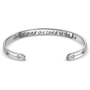 SDL - Inspirational bracelet - jewelry - Gifts for women - Bracelet to encourage people - Stainless steel - Perseverance in Saudi Arabia