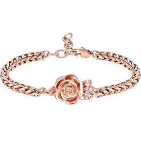 zeqingjw Cremation Jewelry Rose Flower Urn Bracelet for Ashes for Women Adjustable Keepsake Memorial Bracelet Urn Bangle Ashes Holder in Kuwait