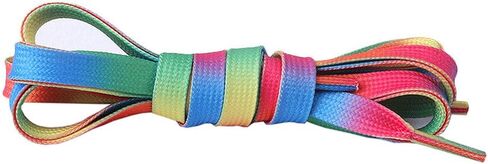 4 أزواج من جوركسي أربطة أحذية ذات نقش ملون ومسطح للنساء والفتيات والأطفال أحذية قماشية رياضية ملونة - علم قوس قزح وردي أزرق in Kuwait