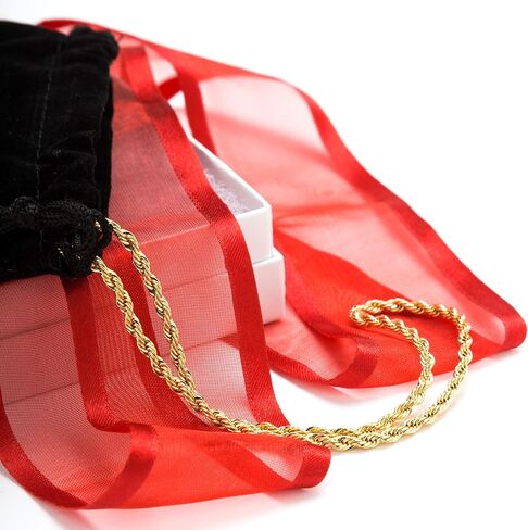 LIFETIME JEWELRY 3mm Rope Chain Bracelet 24k Real Gold Plated for Women and Men 7" 8" and 9" in Saudi Arabia