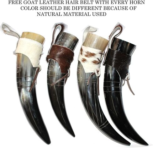 Genuine Ox Wine/Mead Drinking Odin engraved Horn Medieval Viking Cup - Authentic Medieval Inspired Mug with stand and holster by Vikings Valhalla in Saudi Arabia