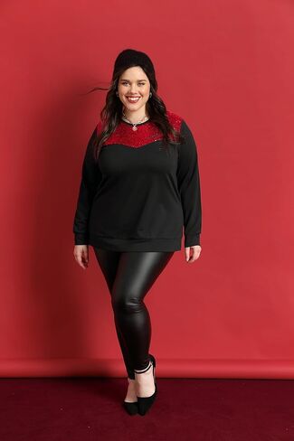 RITERA Plus Size Long Sleeve Tunic Tops for Women Henley V Neck T-Shirt V Neck Casual Blouses Fall Winter Halloween Christmas in Saudi Arabia