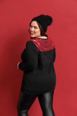 RITERA Plus Size Long Sleeve Tunic Tops for Women Henley V Neck T-Shirt V Neck Casual Blouses Fall Winter Halloween Christmas in Saudi Arabia