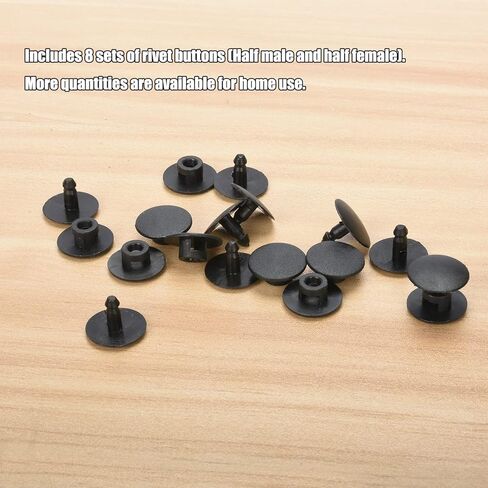 مسامير إصلاح أحذية الشاطئ العالمية، 8 مجموعات استبدال زر حزام للرجال والنساء أحذية الصيف (أسود) in Kuwait