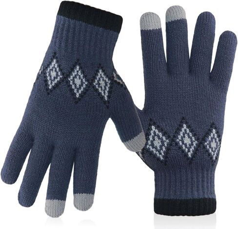 قفازات LETHMIK الشتوية التي تعمل باللمس للرجال قفازات سميكة للرسائل النصية مع بطانة من الصوف الدافئ in Kuwait