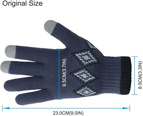 قفازات LETHMIK الشتوية التي تعمل باللمس للرجال قفازات سميكة للرسائل النصية مع بطانة من الصوف الدافئ in Kuwait