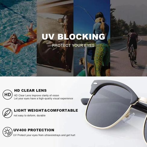 AOMASTE Sunglasses Men/Mens Polarized Sunglasses for Men Women,Classic Semi-Rimless Sun Glasses in Saudi Arabia