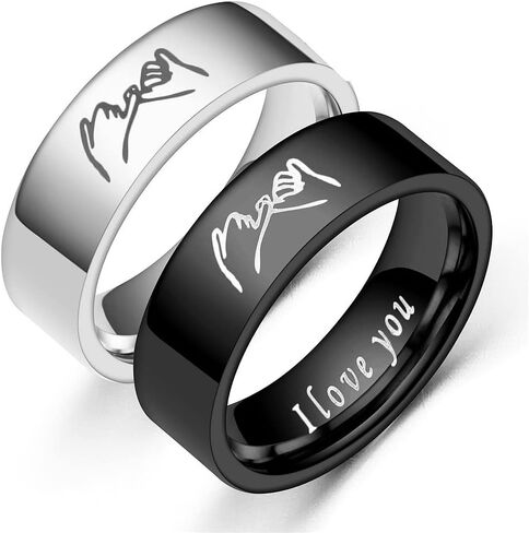 SKNGMO 6 مللي متر الفولاذ المقاوم للصدأ كلاسيكي عادي عشاق زوجين الزفاف الفرقة بيان الذكرى خاتم الخطوبة عيد الحب مجوهرات الزفاف in Kuwait
