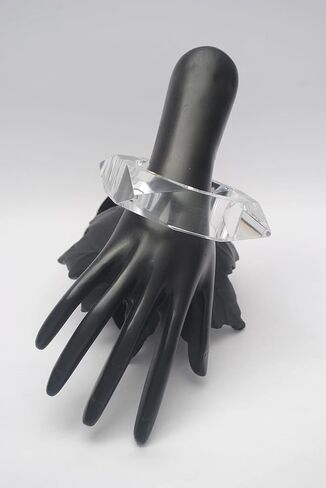 Pure Hands Lightweight, Geometric | Lucite Bangle Bracelets| Birthday Gift for Women (2.6 Inches) in Kuwait