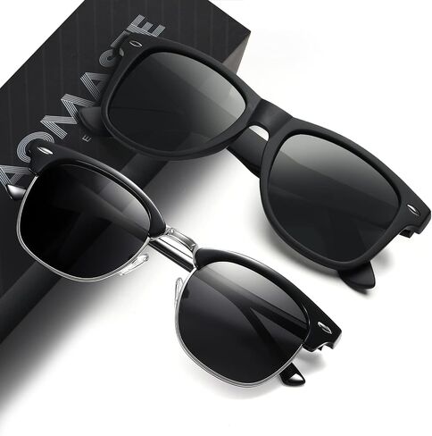 AOMASTE Sunglasses Men/Mens Polarized Sunglasses for Men Women,Classic Semi-Rimless Sun Glasses in Saudi Arabia