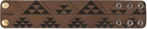 NA KOA Leather Cuff Wristband with Polynesian Tribal Tattoo - Adjustable Wrist Size Looks Great on Men and Women in Saudi Arabia