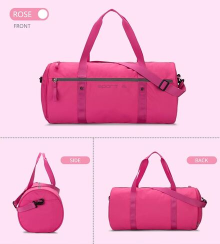 حقيبة رياضية للرجال مع حجرة للأحذية وجيب مبلل، حقيبة سفر من القماش الخشن لعطلات نهاية الأسبوع طوال الليل، حقيبة حمل على حقيبة ظهر من القماش الخشن للرجال للسفر، باللون الأسود in Kuwait