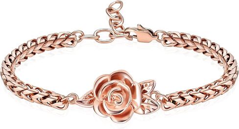 zeqingjw Cremation Jewelry Rose Flower Urn Bracelet for Ashes for Women Adjustable Keepsake Memorial Bracelet Urn Bangle Ashes Holder in Kuwait