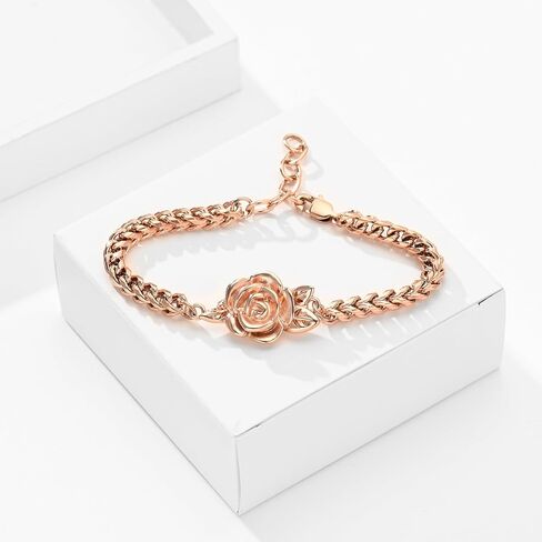 zeqingjw Cremation Jewelry Rose Flower Urn Bracelet for Ashes for Women Adjustable Keepsake Memorial Bracelet Urn Bangle Ashes Holder in Kuwait