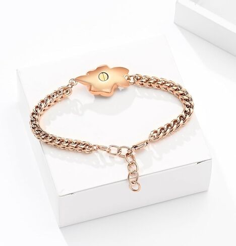 zeqingjw Cremation Jewelry Rose Flower Urn Bracelet for Ashes for Women Adjustable Keepsake Memorial Bracelet Urn Bangle Ashes Holder in Kuwait