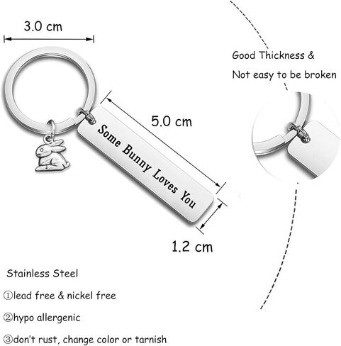 Gzrlyf Bunny Keychain بعض الأرنب يحبك هدايا أرنب لمحبي الأرنب in Saudi Arabia