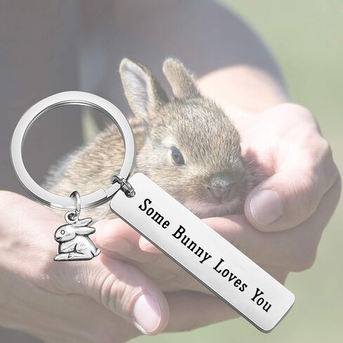Gzrlyf Bunny Keychain بعض الأرنب يحبك هدايا أرنب لمحبي الأرنب in Saudi Arabia
