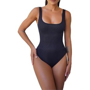 Kaleilo Womens Sexy Bodysuits Tummy Control Square Neck Seamless Shapewear Sleeveless Tank Tops in Saudi Arabia