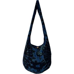 TIE DYE Bohemian Hipster Hobo Boho Hippie Crossbody Bag Purse Black Tone 39" in Kuwait