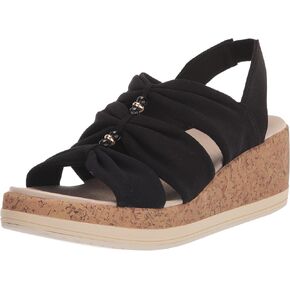 BZees Women's Roma Cork Wedge Beaded Sandal in Kuwait