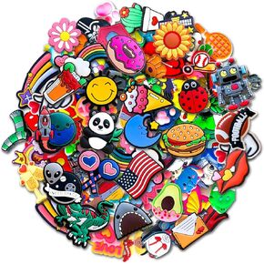 30،50،100 قطعة من تعليقات الاحذية العشوائية لتزيين كروكس كلوج، اكسسوارات كرتونية لطيفة للاطفال الاولاد والبنات في الحفلات in Kuwait