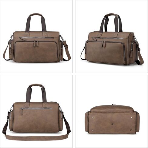 Leather Travel Duffel Bag Weekend Duffle Tote Carry Luggage Sport Duffle Weekender Overnight Gym for Men and Women in Saudi Arabia