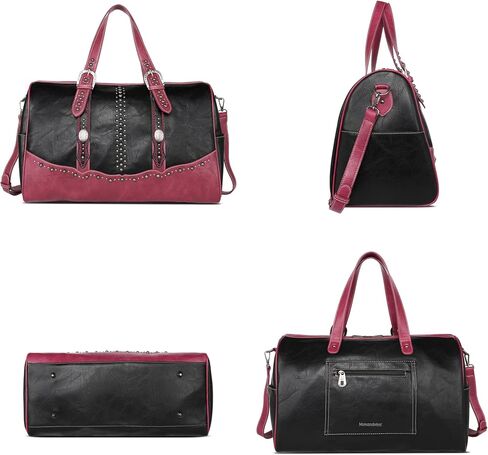 Montana West Buckle Collection Weekender Bag Travel Duffle Bags MW1209-5110BK in Saudi Arabia
