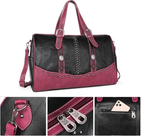 Montana West Buckle Collection Weekender Bag Travel Duffle Bags MW1209-5110BK in Saudi Arabia