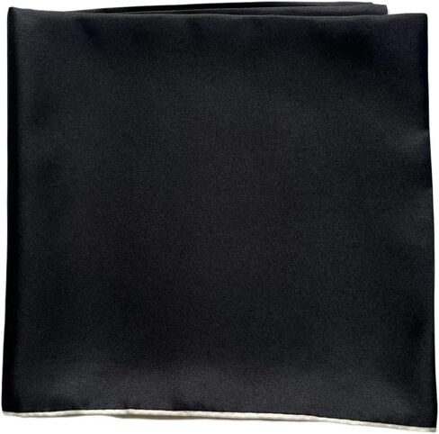 100% Mulberry Silk Scarf 35" square bandanas head scarf large neck scarf solid black neckerchief for women men hair wrap for sleepling hijab gift with box… in Saudi Arabia