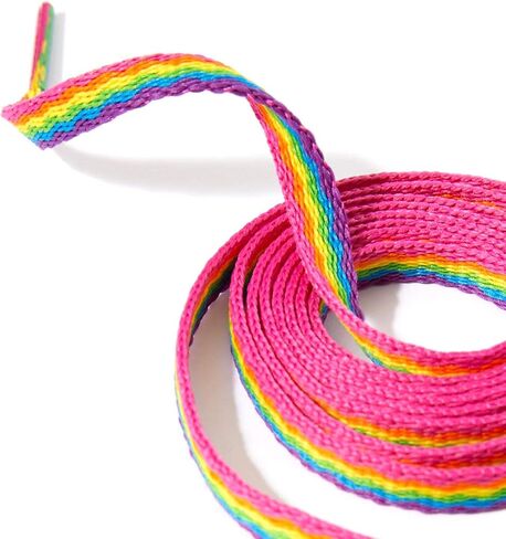 Dr. Martens Multicoloured Rainbow 8-10 Eye Flat Laces, 140cm in Saudi Arabia